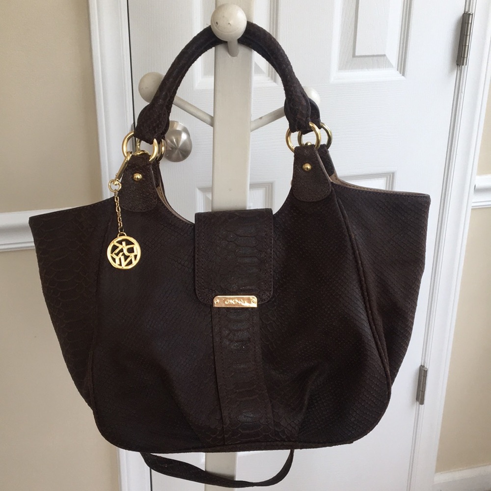 Brown & Gold DKNY purse